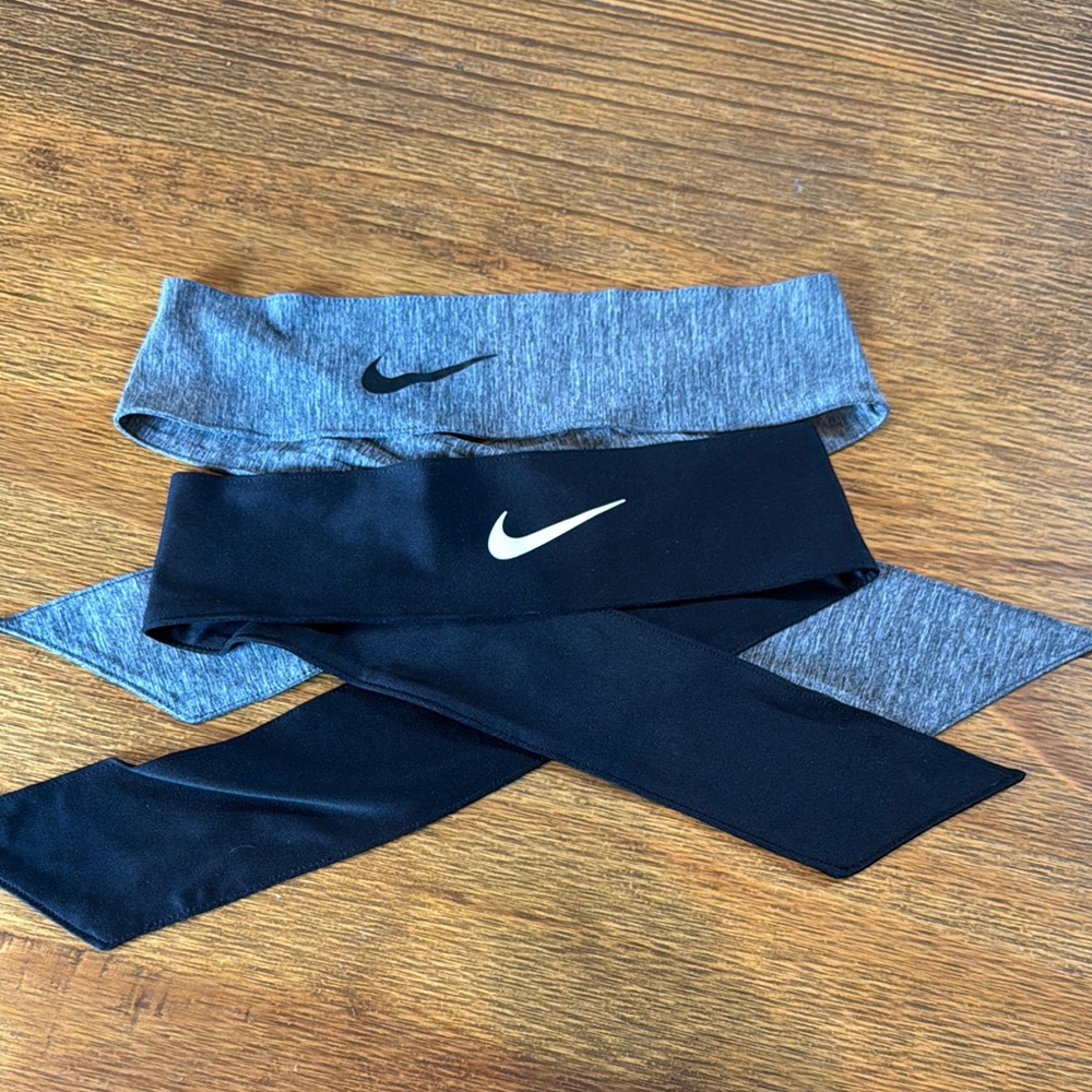 Nike Black and Gray Headbands